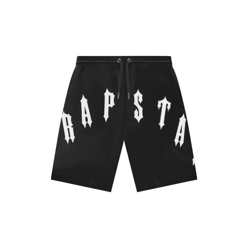 TRAPSTAR ARCH CHENILLE DECODED 2.0 SHORT SET - BLACK / WHITE