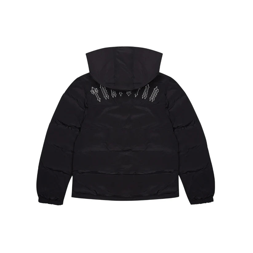 TRAPSTAR IRONGATE DETACHABLE HOODED PUFFER JACKET - BLACK