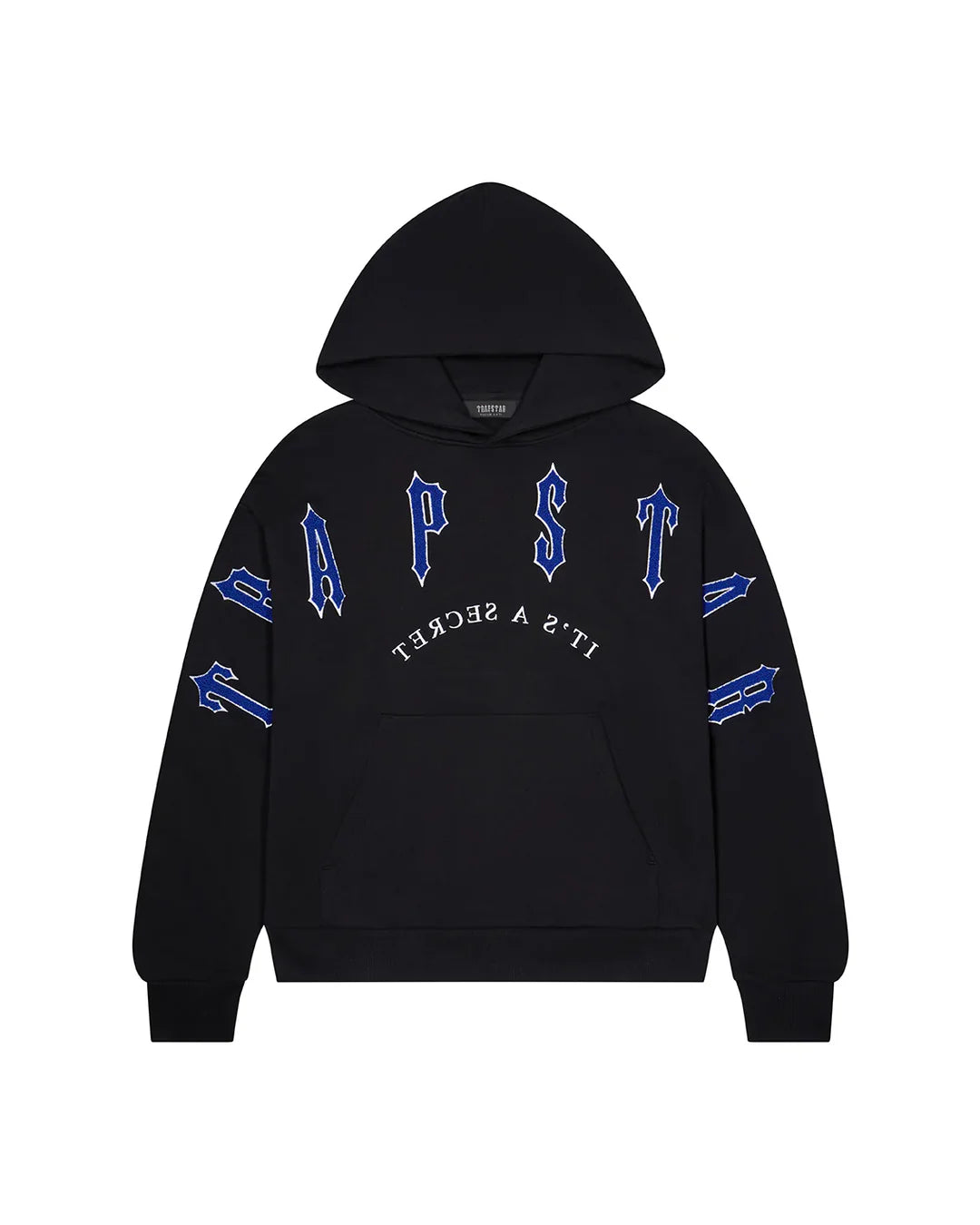 TRAPSTAR ARCH CHENILLE 2.0 TRACKSUIT - BLACK/BLUE COTTON BLACK