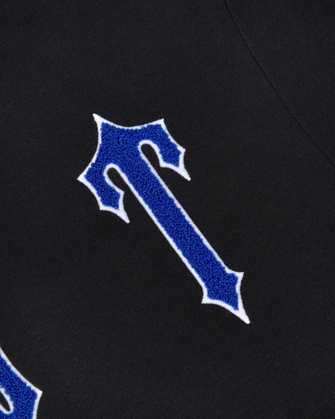 TRAPSTAR ARCH CHENILLE 2.0 TRACKSUIT - BLACK/BLUE COTTON BLACK
