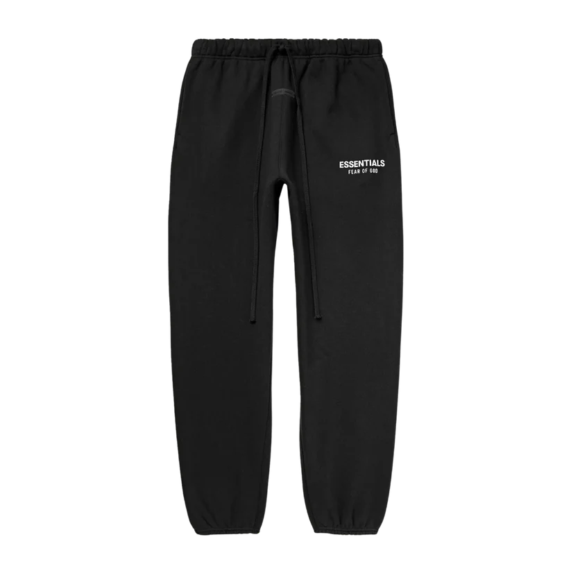 FEAR OF GOD ESSENTIALS JET BLACK BACK LOGO TRACKSUIT (SS25)