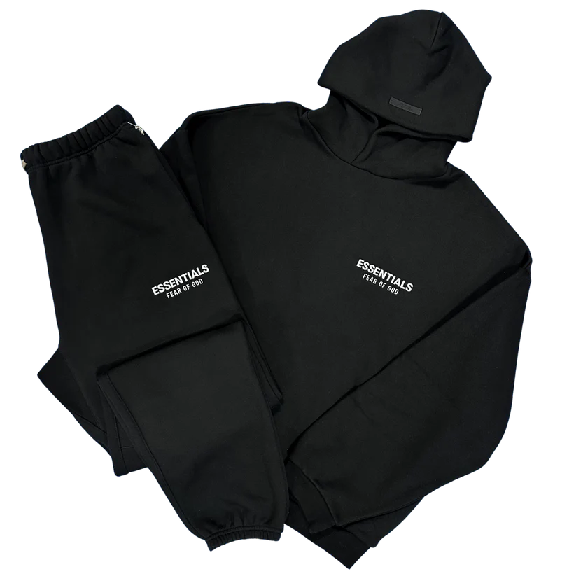 FEAR OF GOD ESSENTIALS BLACK TRACKSUIT (FW24)