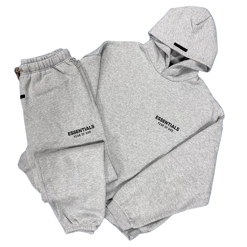 FEAR OF GOD ESSENTIALS LIGHT HEATHER GREY TRACKSUIT (FW24)